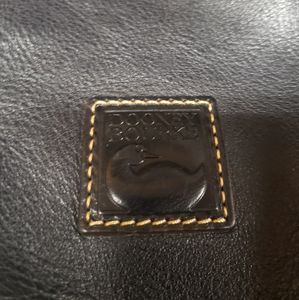 Dooney & Bourke Florentine Large Zip Barlow Bag (Black with brown handles)